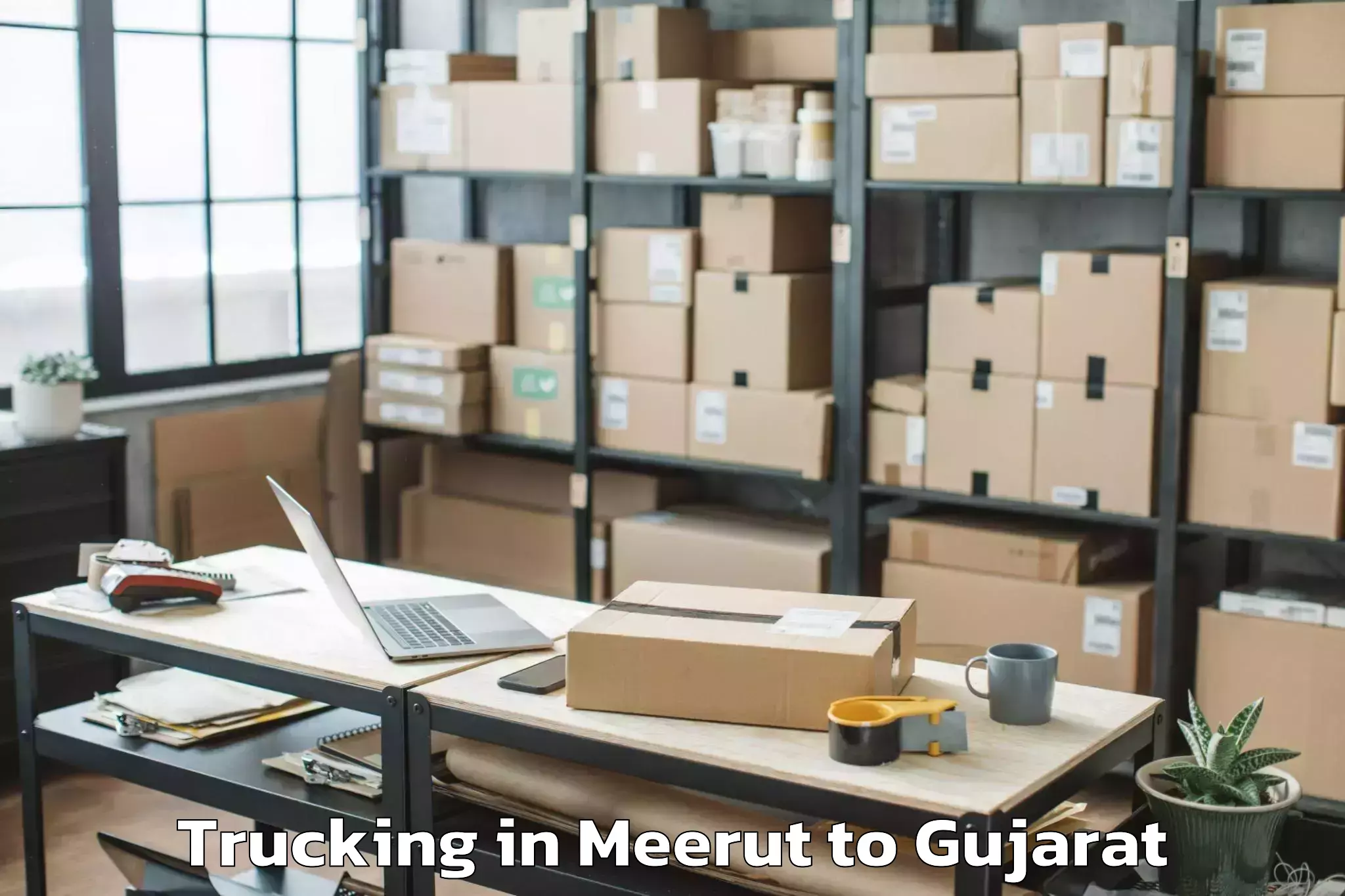 Easy Meerut to Mehmedabad Trucking Booking